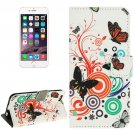 For iPhone 6/6s Butterfly Leather Case with Holder, Wallet & Card Slots