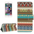 For iPhone 6/6s Embroider Leather Case with Holder, Wallet & Card Slots