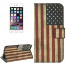 For iPhone 6/6s US Flag Leather Case with Holder, Wallet & Card Slots