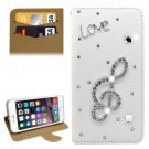 For iPhone 6/6s Diamond Love Leather Case with Holder & Card Slots