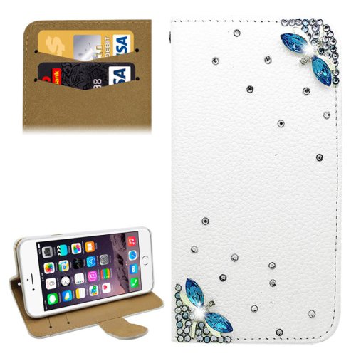 For iPhone 6/6s Diamond Leaf Leather Case with Holder & Card Slots