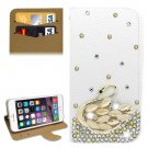 For iPhone 6/6s Diamond Swan Leather Case with Holder & Card Slots
