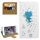 For iPhone 6/6s Diamond Butterfly Leather Case with Holder & Card Slots