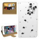 For iPhone 6/6s Diamond Panda Leather Case with Holder & Card Slots