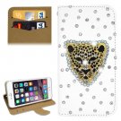For iPhone 6/6s Diamond Leopard Leather Case with Holder & Card Slots