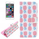 For iPhone 6/6s Pineapple Leather Case with Holder, Wallet & Card Slots