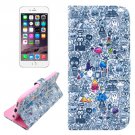 For iPhone 6/6s Graffiti Leather Case with Holder, Wallet & Card Slots