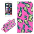 For iPhone 6/6s Pineapple Leather Case with Holder, Wallet & Card Slots