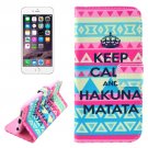For iPhone 6/6s Geometric Leather Case with Holder, Wallet & Card Slots