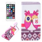 For iPhone 6/6s Owl Leather Case with Holder, Wallet & Card Slots