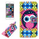 For iPhone 6/6s Owl Leather Case with Holder, Wallet & Card Slots