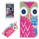 For iPhone 6/6s Owl Leather Case with Holder, Wallet & Card Slots