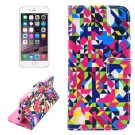 For iPhone 6/6s Rhombus Leather Case with Holder, Wallet & Card Slots