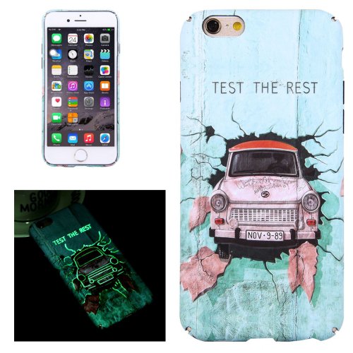 For iPhone 6/6s Car Test Pattern PC Protective Case with Noctilucent