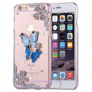 For iPhone 6/6s Fevelove Diamond Butterflies Protective Case Back Cover