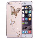 For iPhone 6/6s Fevelove Diamond Butterflies Protective Case Back Cover