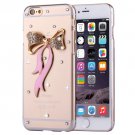 For iPhone 6/6s Fevelove Diamond Bowknot Protective Case Back Cover