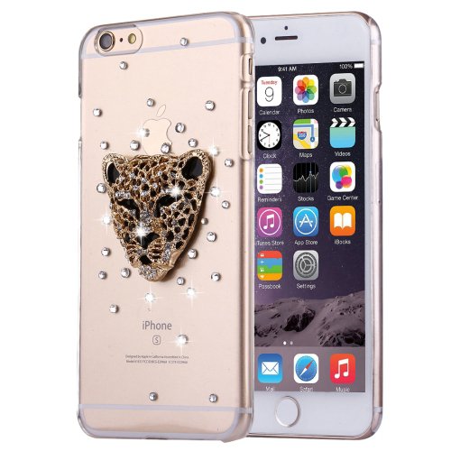 For iPhone 6/6s Fevelove Diamond Leopard Protective Case Back Cover