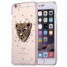 For iPhone 6/6s Fevelove Diamond Leopard Protective Case Back Cover