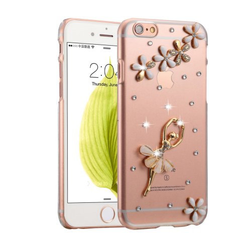 For iPhone 6/6s Fevelove Diamond Dancing Protective Case Back Cover
