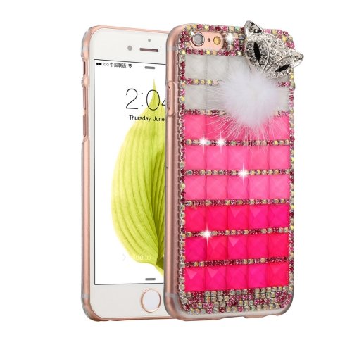 For iPhone 6/6s Fevelove Diamond Fox Protective Case Back Cover