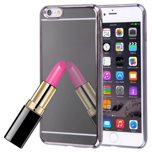 For iPhone 6/6s Grey Electroplating Mirror TPU Protective Cover Case