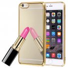For iPhone 6/6s Gold Electroplating Mirror TPU Protective Cover Case