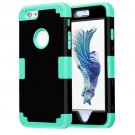 For iPhone 6/6s Separable Contrast PC + Silicone Combination Case - # Colors