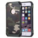 For iPhone 6/6s Green Camouflage Tough Armor PC + Silicone Case