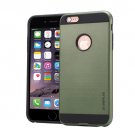 For iPhone 6/6s Army green Brushed Texture PC + TPU Protective Case
