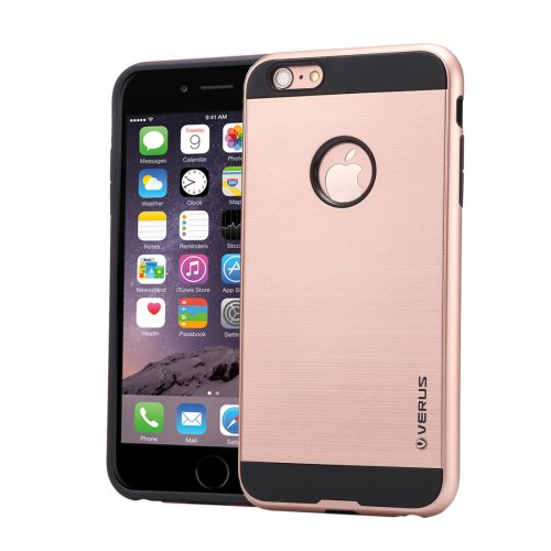 For iPhone 6/6s Brushed Texture PC + TPU Protective Case - # Colors