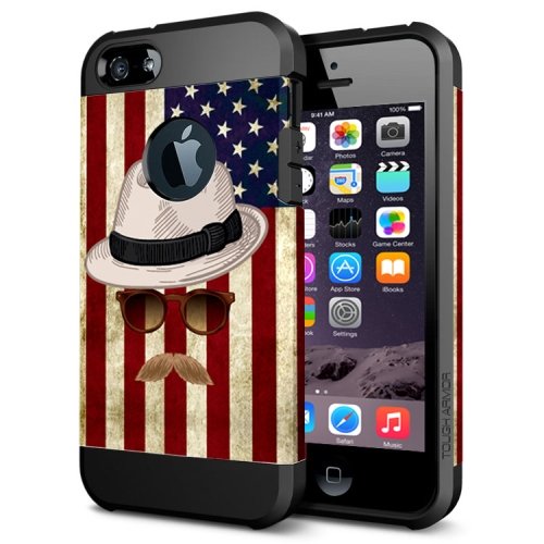 For iPhone 6/6s Straw Hat Pattern PC + TPU Colorful Armor Hard Case