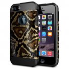 For iPhone 6/6s Snake Skin Pattern PC + TPU Colorful Armor Hard Case