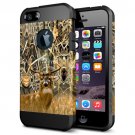 For iPhone 6/6s Deer Pattern PC + TPU Colorful Armor Hard Case