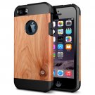 For iPhone 6/6s Pinewood Pattern PC + TPU Colorful Armor Hard Case