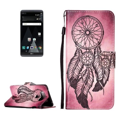 For LG V20 Windbell PU Leather Case with Holder, Card Slots & Lanyard