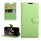 For LG K3 Green Litchi Flip PU Leather Case with Holder, Card Slots & Wallet