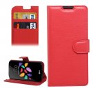 For LG K3 Red Litchi Flip PU Leather Case with Holder, Card Slots & Wallet
