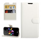 For LG K3 White Litchi Flip PU Leather Case with Holder, Card Slots & Wallet