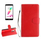 For LG G4 Red Litchi Flip PU Leather Case with Holder, Card Slots & Wallet