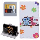 For LG K5 Lovers Owl Leather Case with Holder, Card Slots & Wallet
