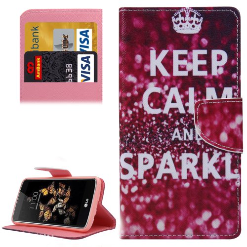For LG K8 Gorgeous Pattern Leather Case with Holder, Card Slots & Wallet