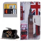 For LG K8 Big Ben Pattern Leather Case with Holder, Card Slots & Wallet