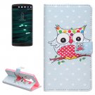 For LG V10 Coloured Owl Pattern Leather Case with Holder, Card Slots & Wallet