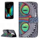 For LG K10 Cheshire Cat Pattern Leather Case with Holder, Card Slots & Wallet