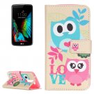 For LG K10 Owls Love Pattern Leather Case with Holder, Card Slots & Wallet