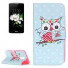 For LG K17 Coloured Owl Pattern Leather Case with Holder, Card Slots & Wallet