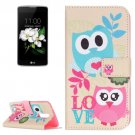 For LG K17 Owls Love Pattern Leather Case with Holder, Card Slots & Wallet