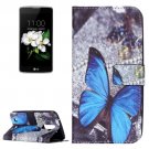 For LG K17 Butterfly Pattern Leather Case with Holder, Card Slots & Wallet