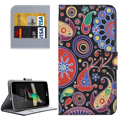 For LG K4 Acaleph Pattern Flip Leather Case with Holder & Card Slots